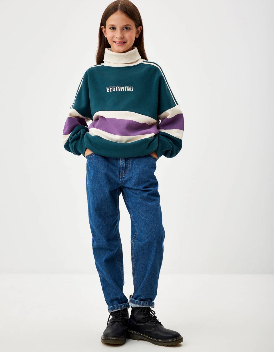 Джинсы Paperbag fit для девочек Sela
