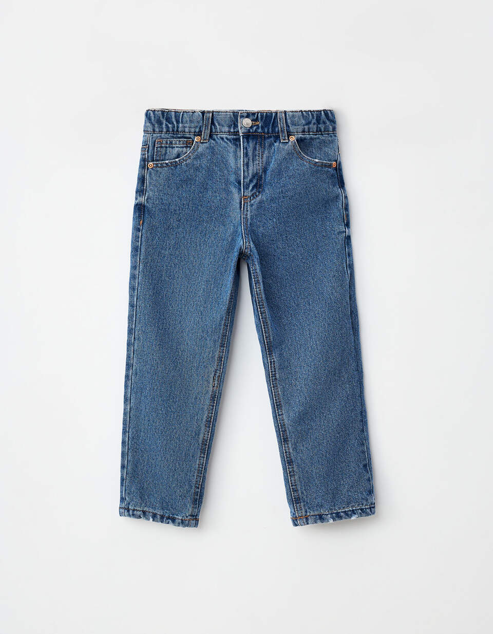 Утепленные джинсы Mom fit для девочек