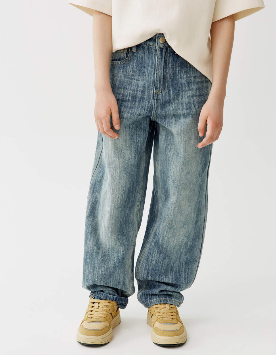 Свободные джинсы багги для мальчиков