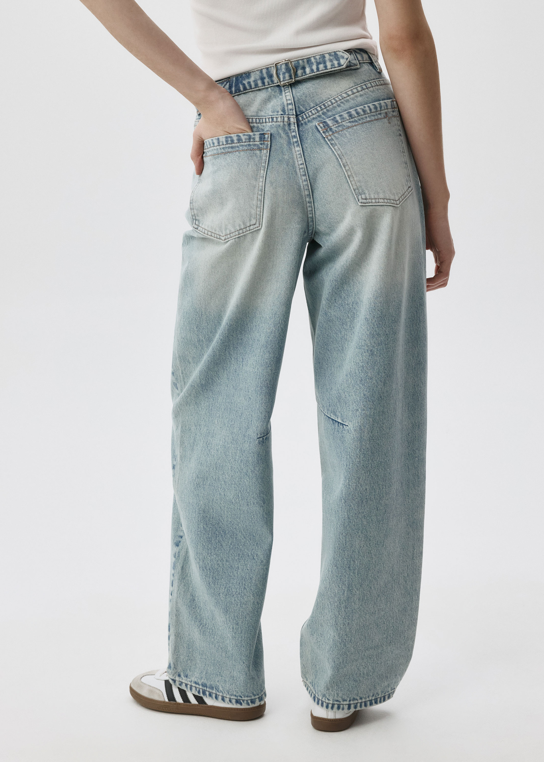 Джинсы slouchy цвет: светлый индиго, артикул: 5803011486 – купить в ...