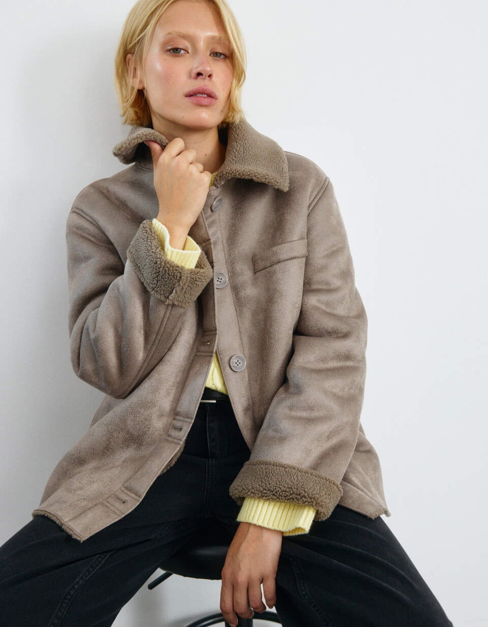 Дубленка из экокожи