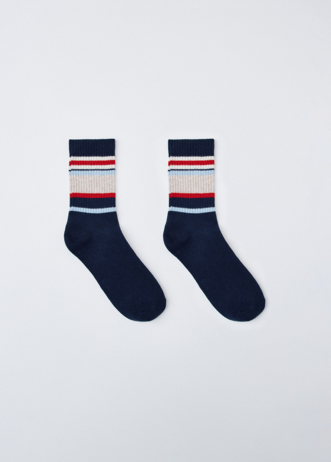 Длинные вязаные носки для мальчиков