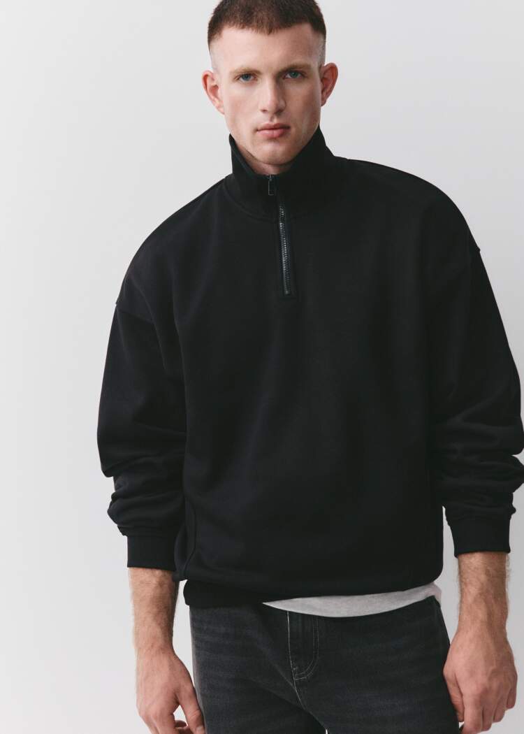 Свитшот Oversize fit с воротником  
