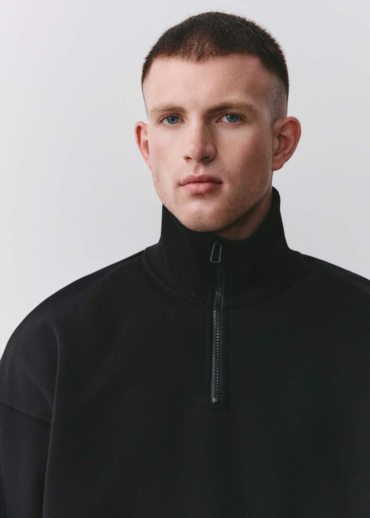 Свитшот Oversize fit с воротником  