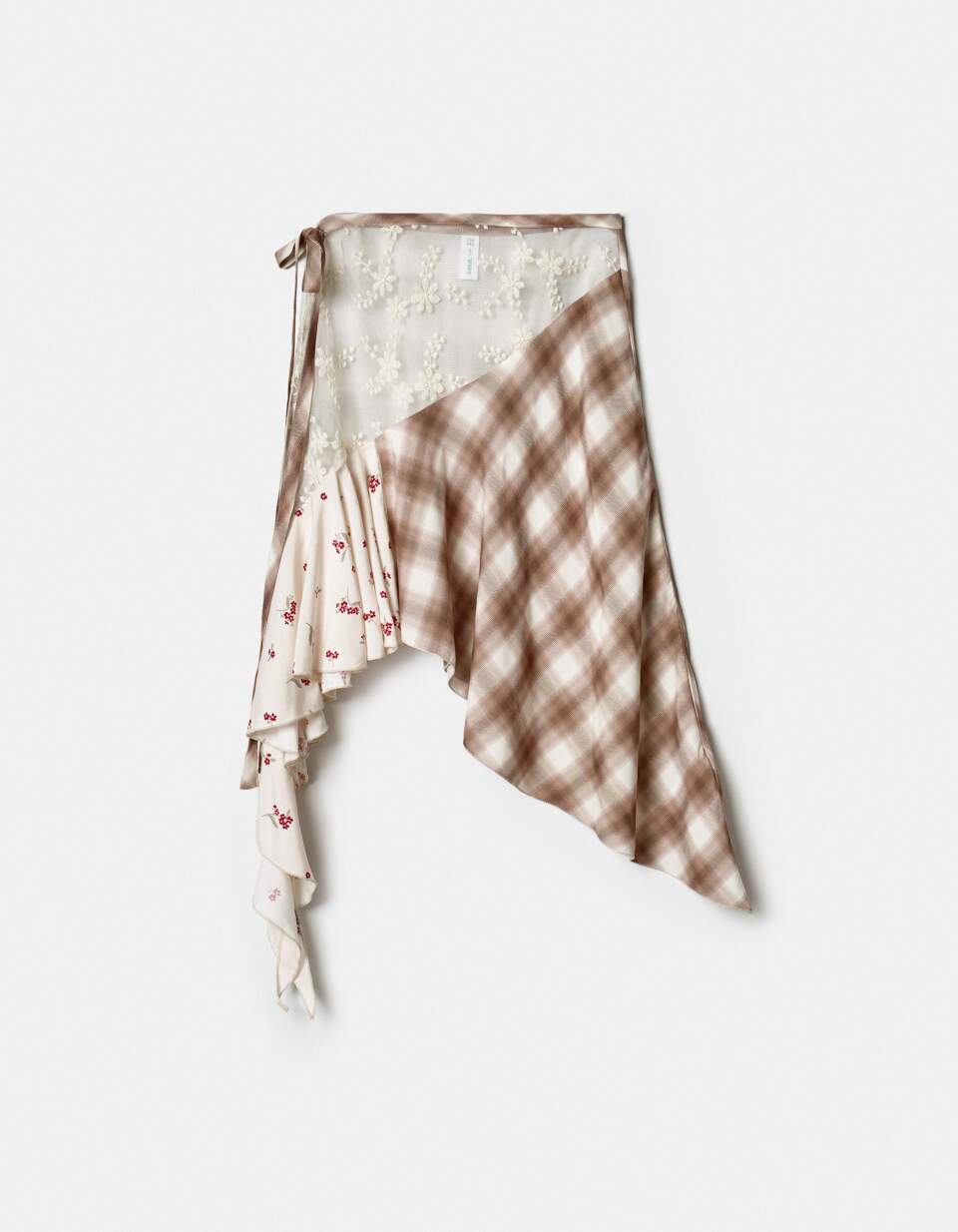 Юбка-пояс с асимметричными воланами для девочек