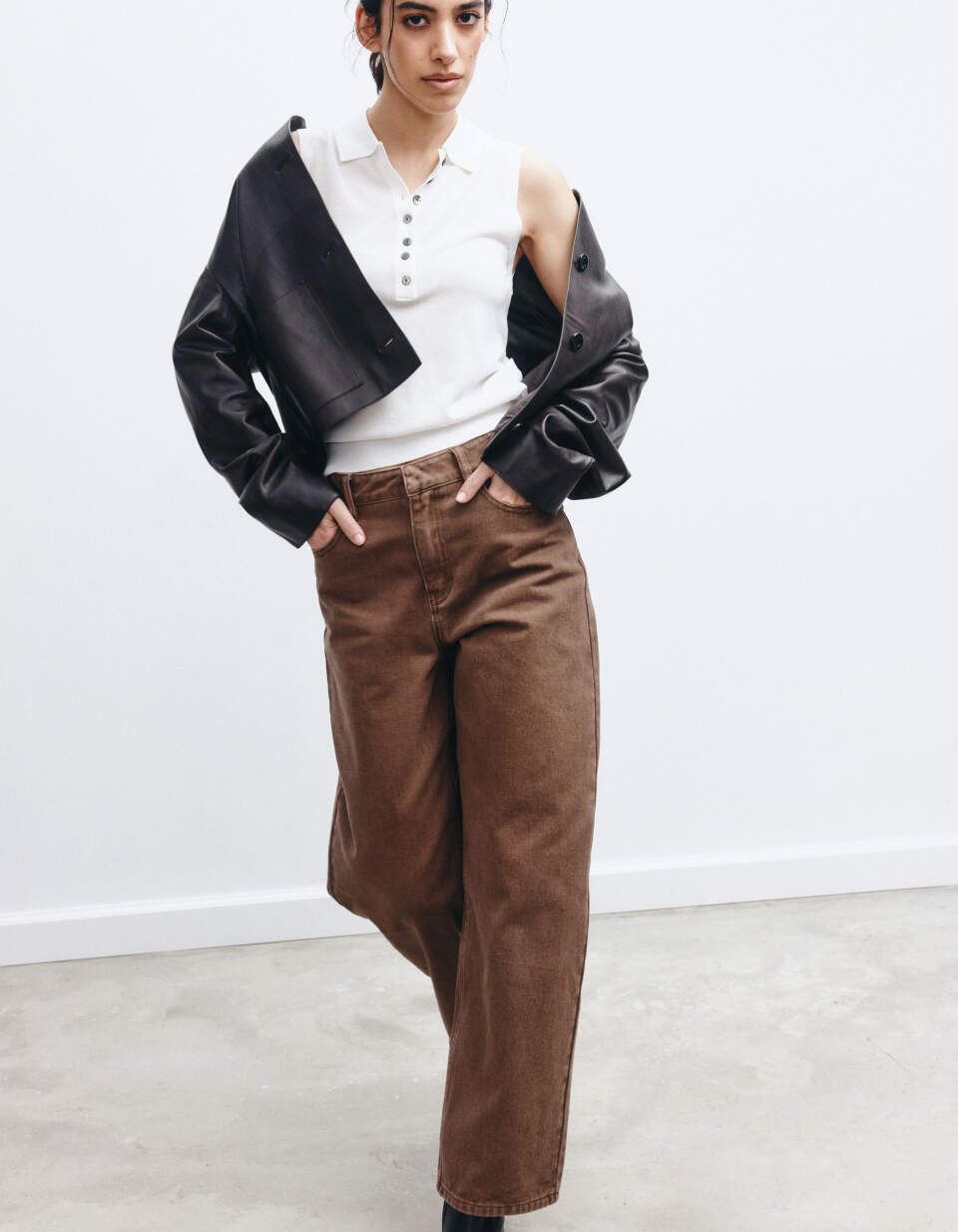 Вязаный топ из смесового лиоцелла премиум качества