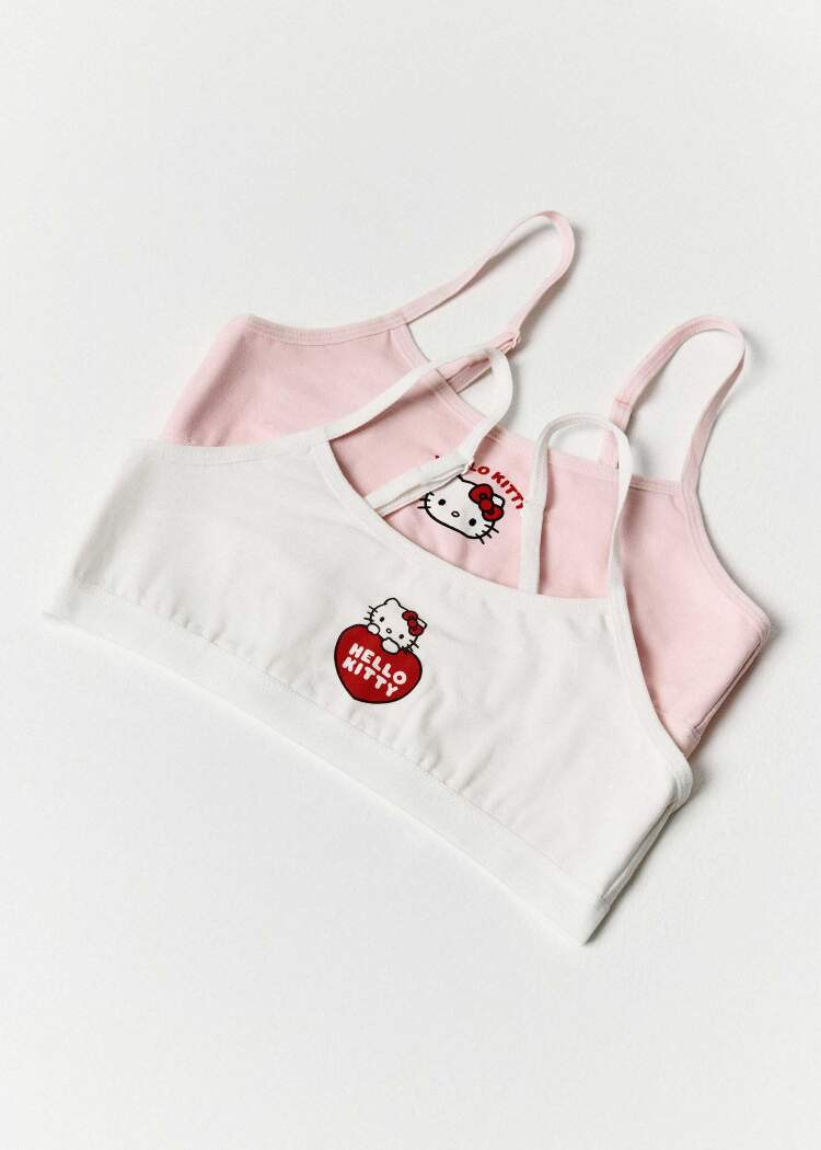 Набор топов для девочек с принтом Hello Kitty, 2 шт. 