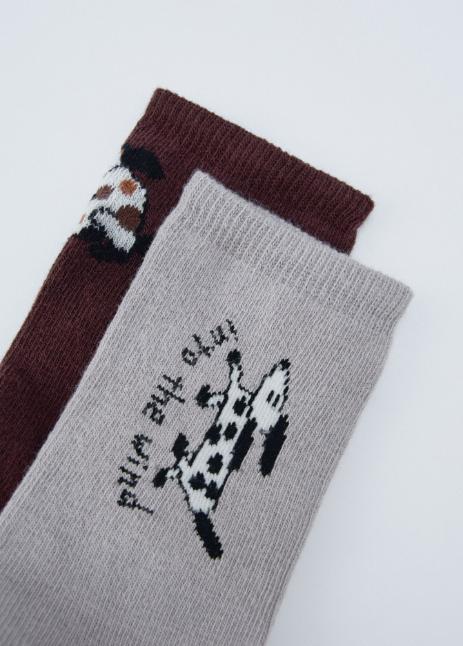 Набор из 2 пар носков с принтом для мальчиков