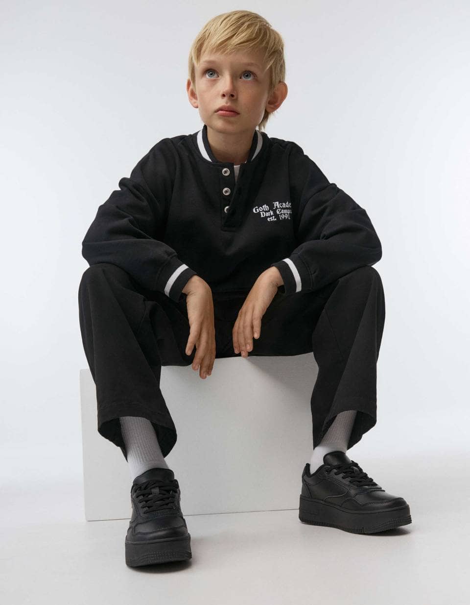 Кожаные кеды на платформе детские