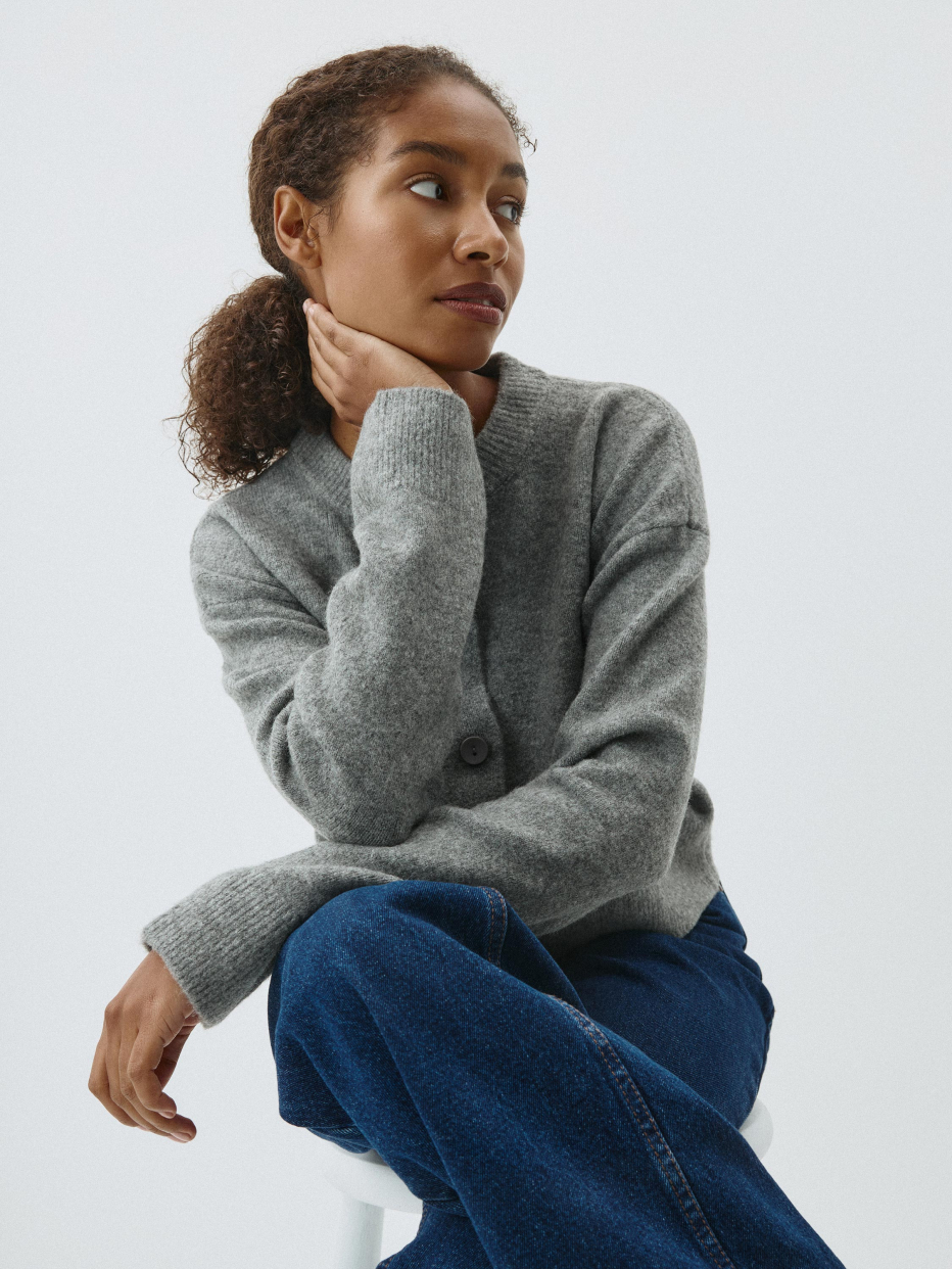 jeans and cardigan
