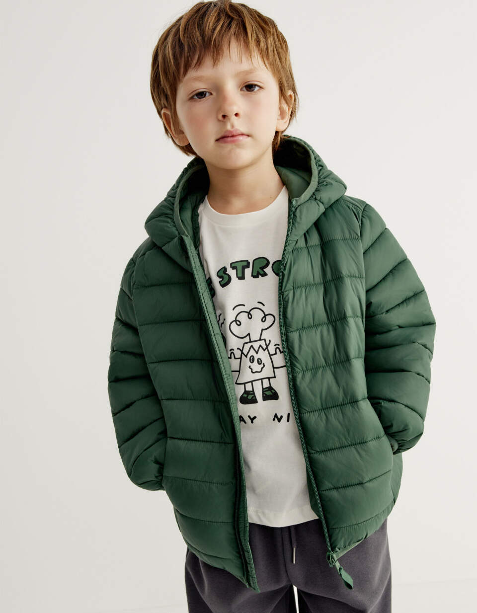 Базовая ультралегкая стеганая куртка для мальчиков