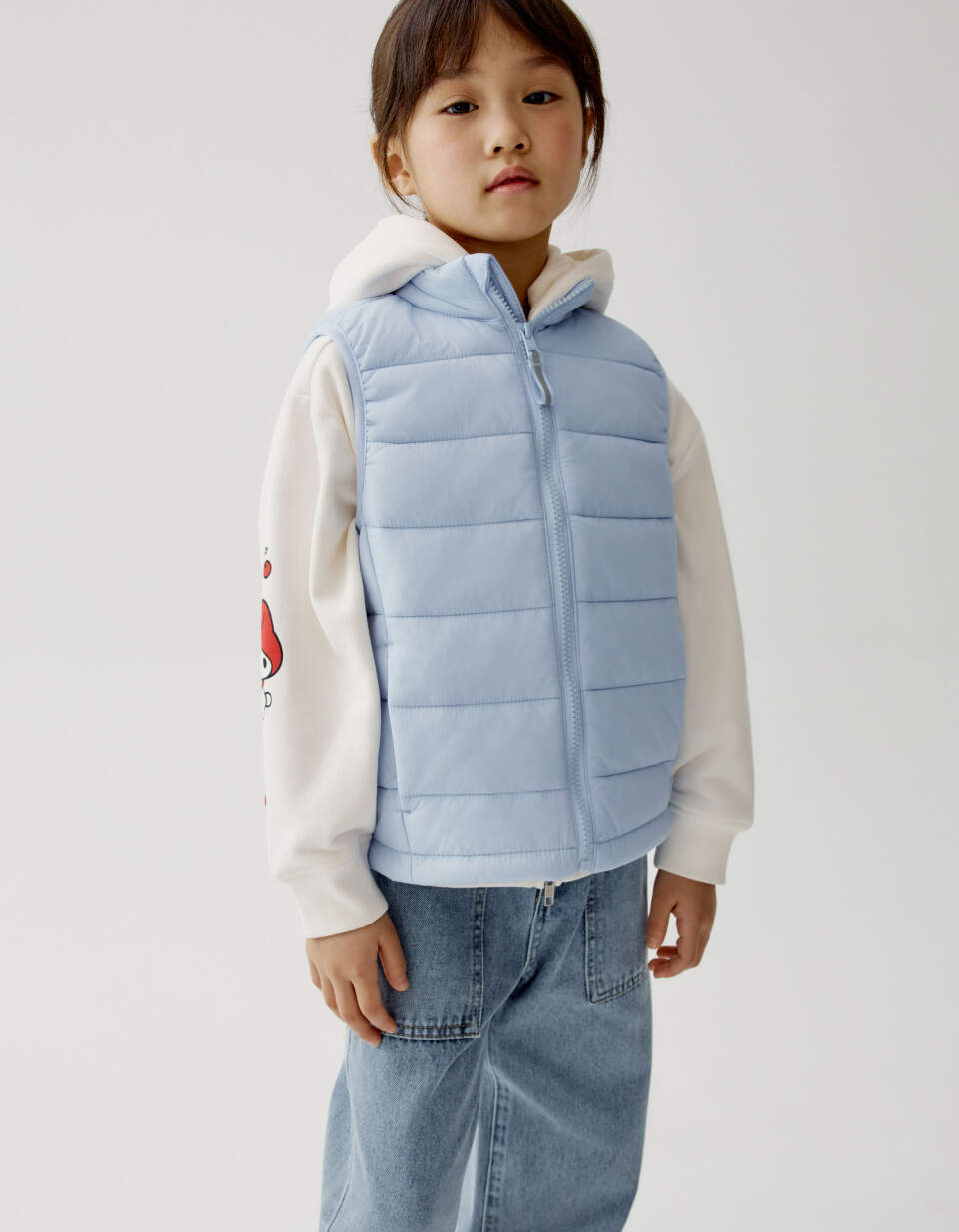 Базовый стеганый жилет для девочек