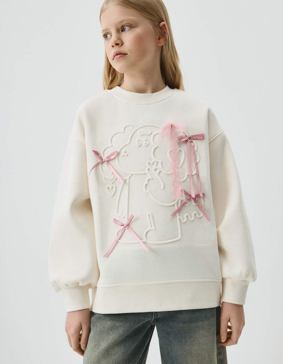 Свитшот с бантиками для девочек