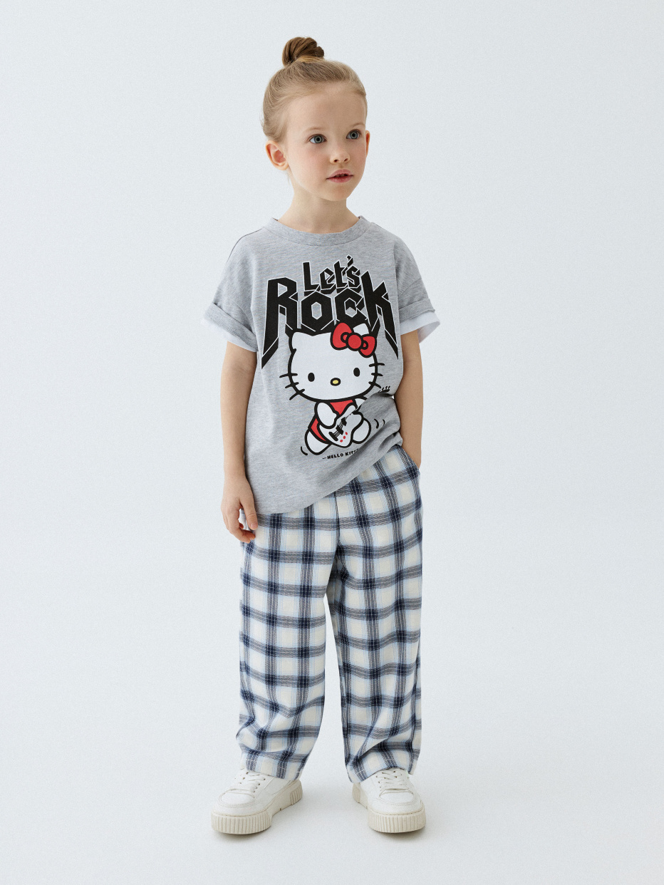 Футболка с принтом Hello Kitty для девочек, фото - 2