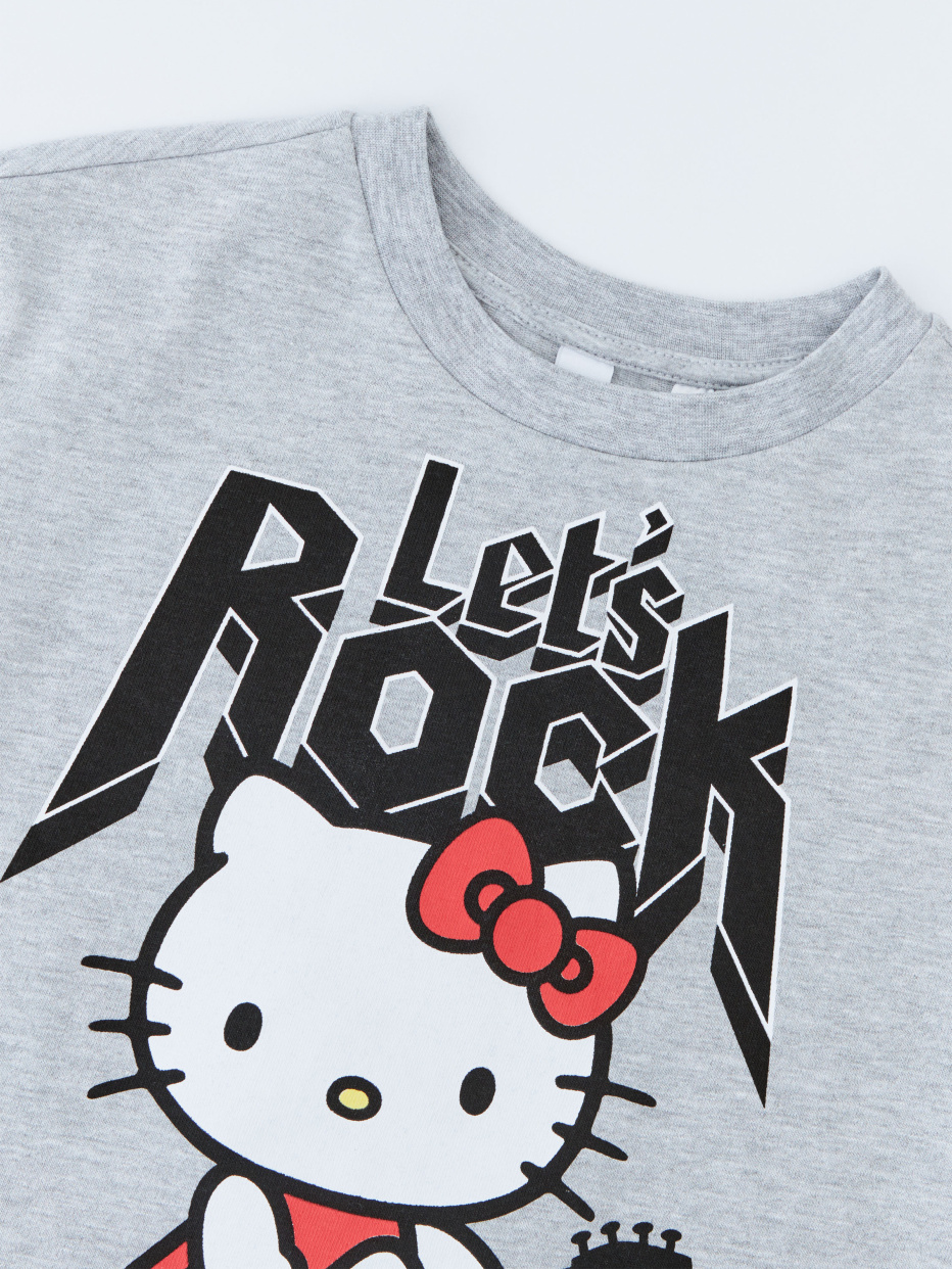 Футболка с принтом Hello Kitty для девочек, фото - 5