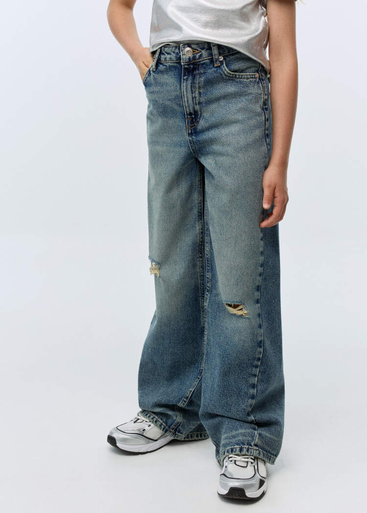Джинсы Wide leg для девочек 