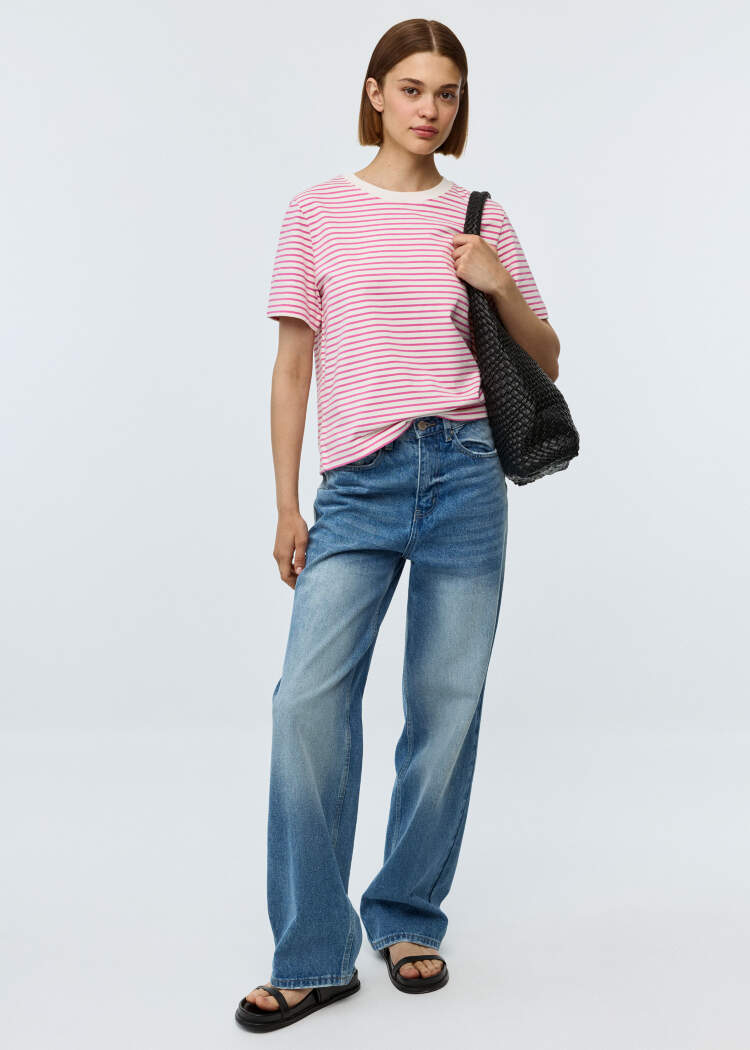 Футболка JADE OVERSIZE FIT в полоску 