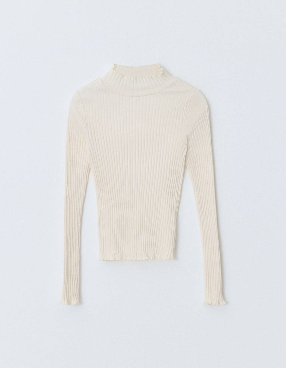 Вязаный джемпер с воротником для девочек