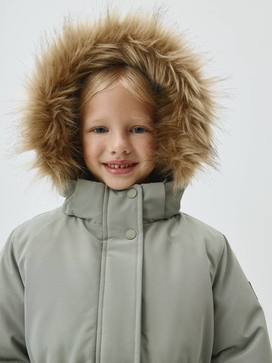 Girls grey parka deals
