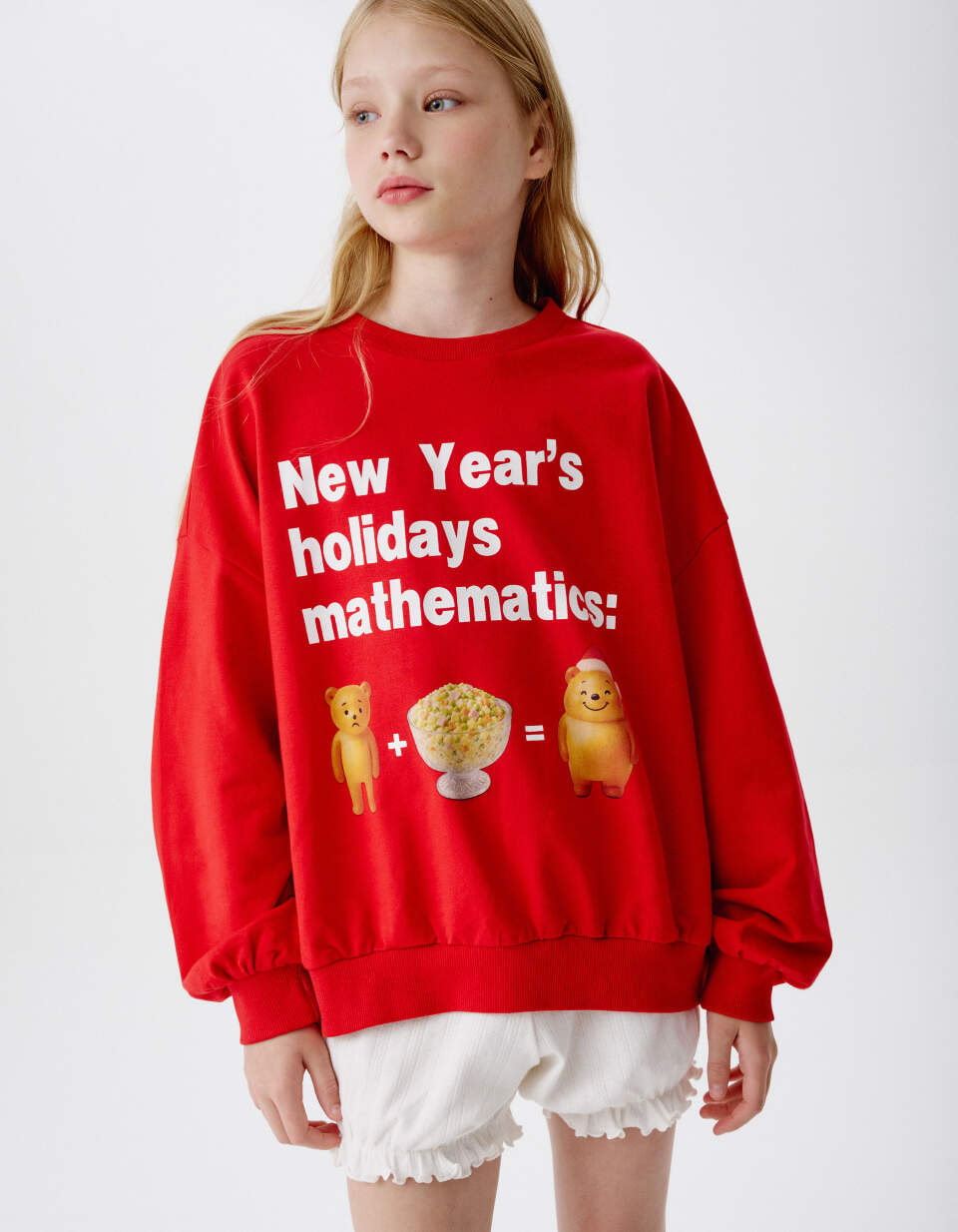 Новогодняя пижама с принтом для девочек