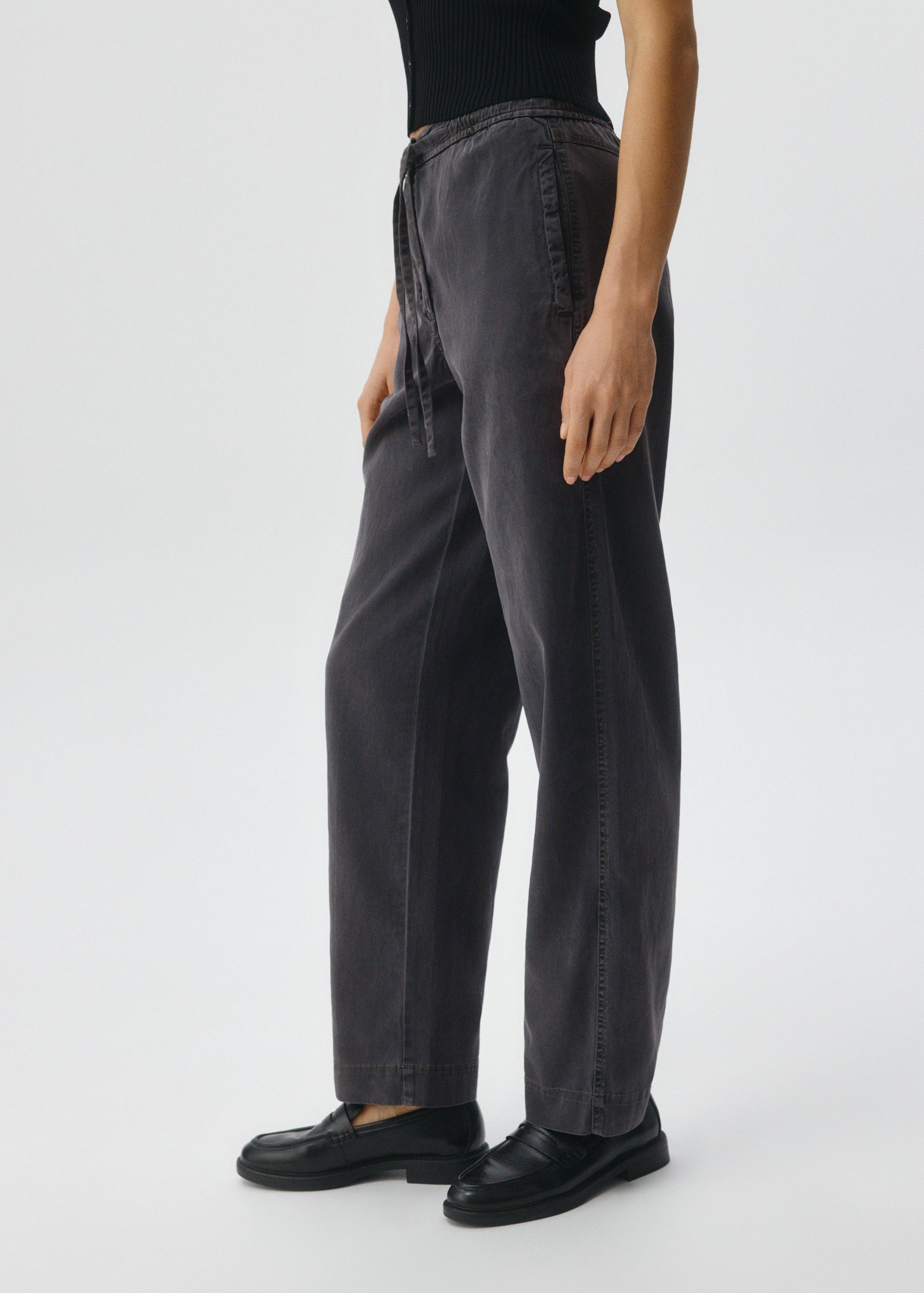 Брюки из смесового тенсела — фото 3