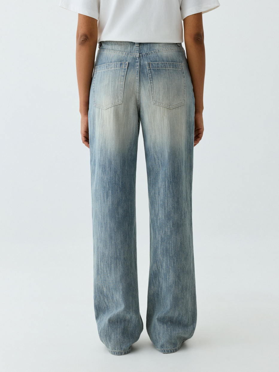 Джинсы Wide Leg из жаккардового денима, фото - 7
