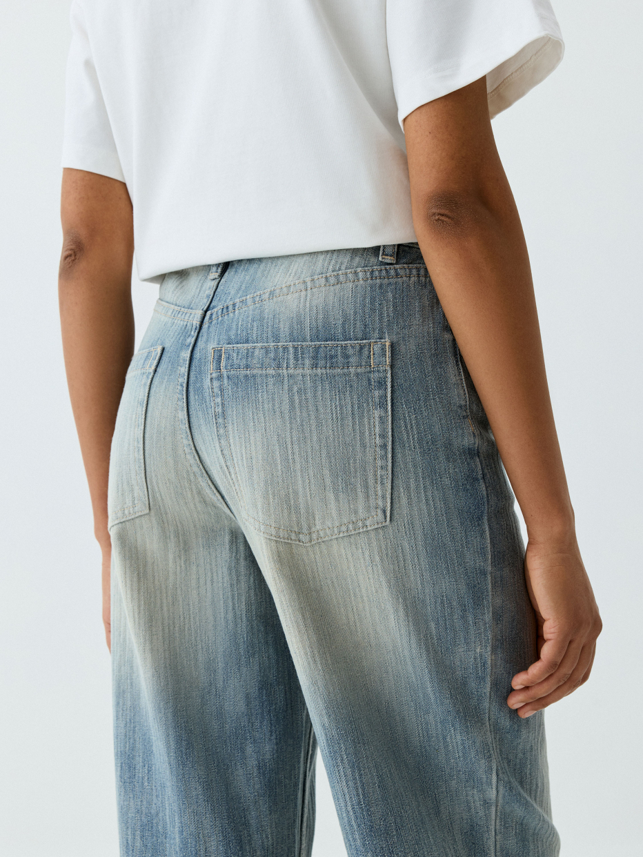 Джинсы Wide Leg из жаккардового денима, фото - 8