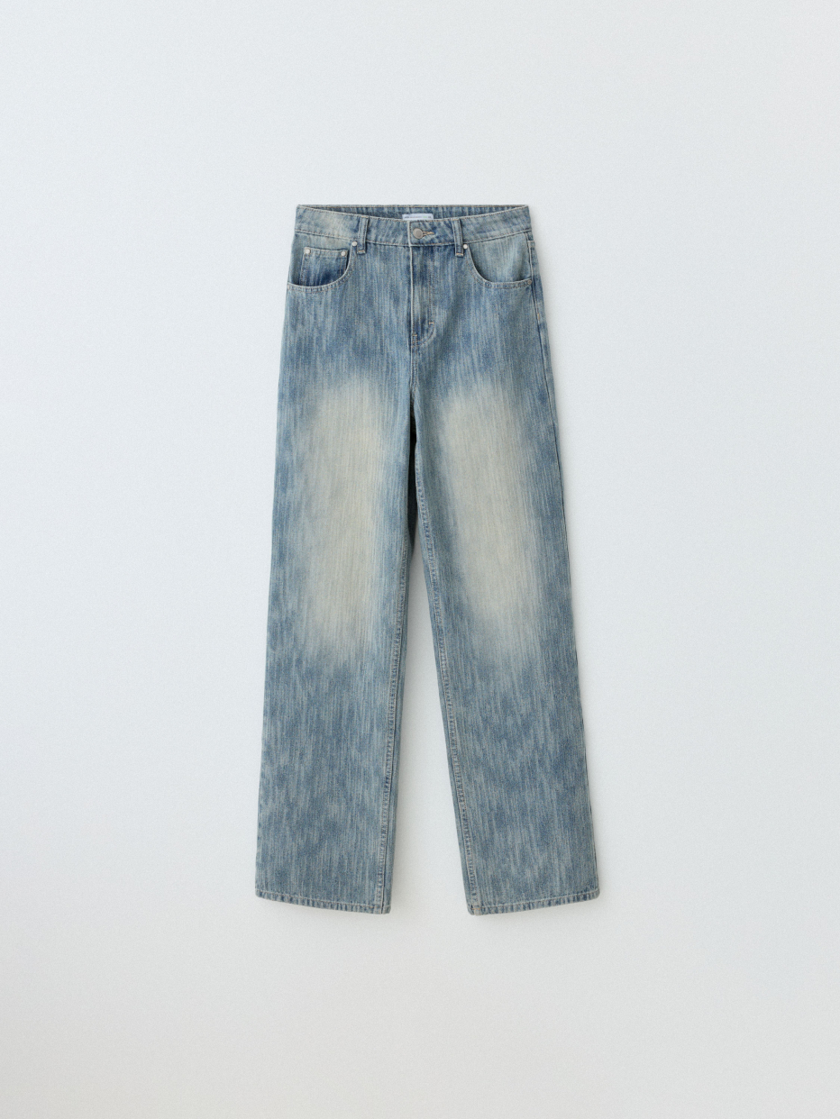 Джинсы Wide Leg из жаккардового денима, фото - 9