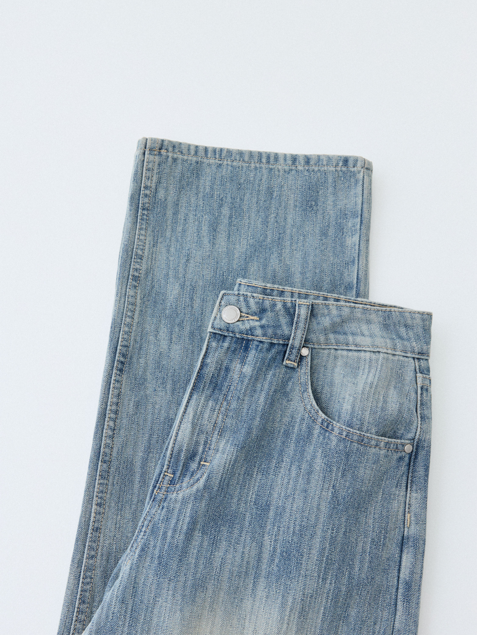 Джинсы Wide Leg из жаккардового денима, фото - 10