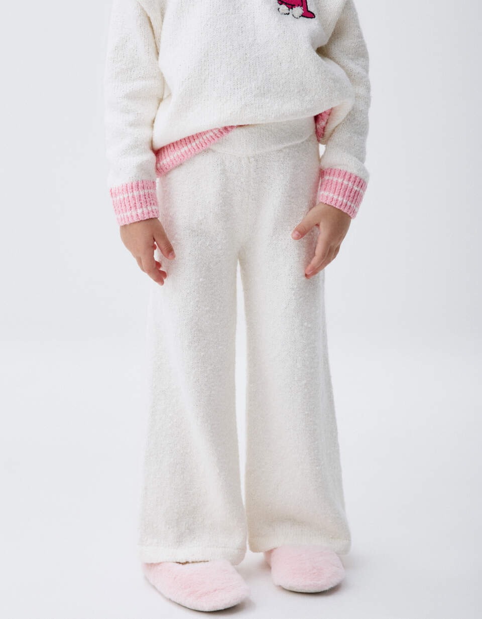 Вязаные широкие брюки для девочек