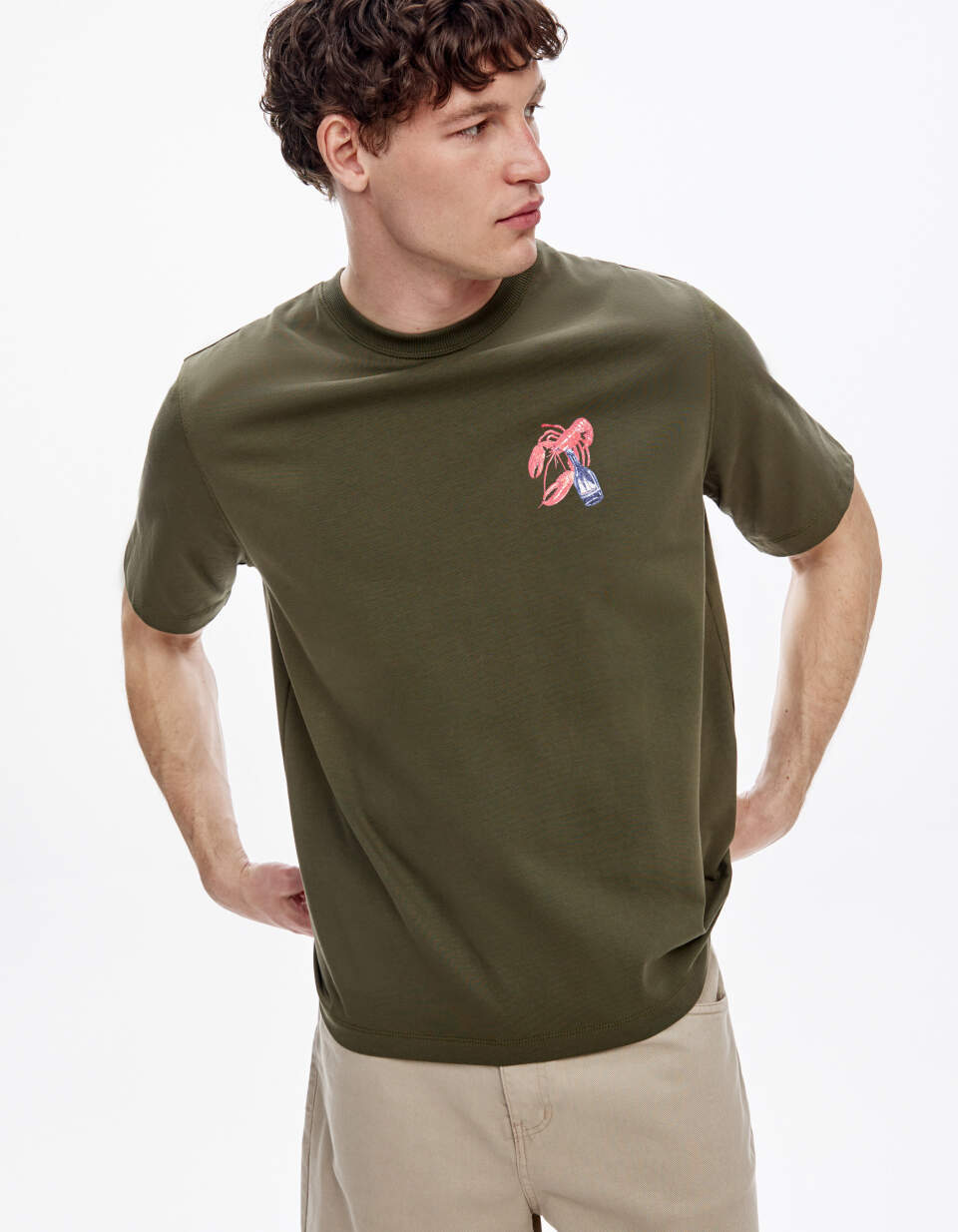 Футболка прямого кроя с принтом