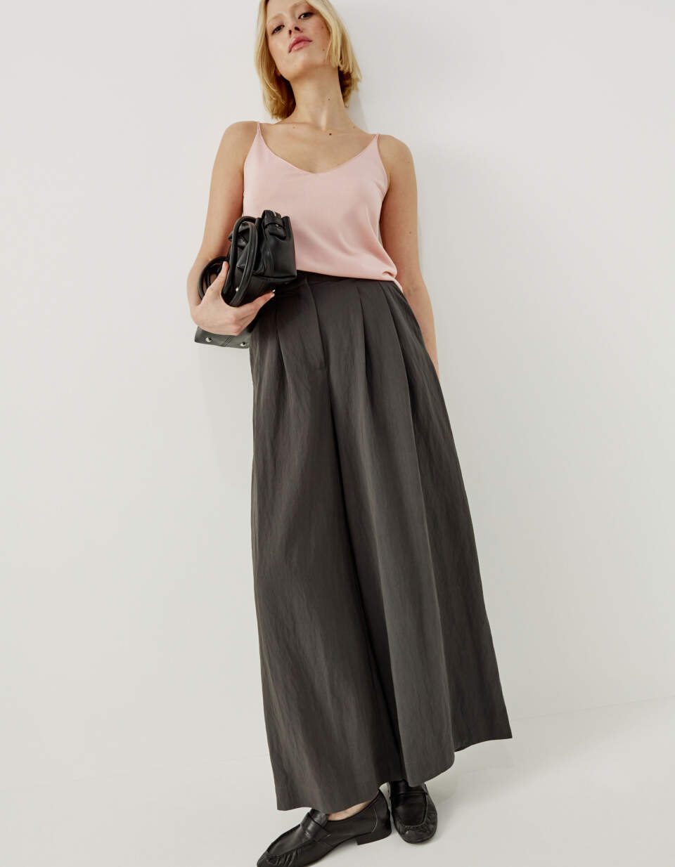 Широкие брюки из смесовой вискозы