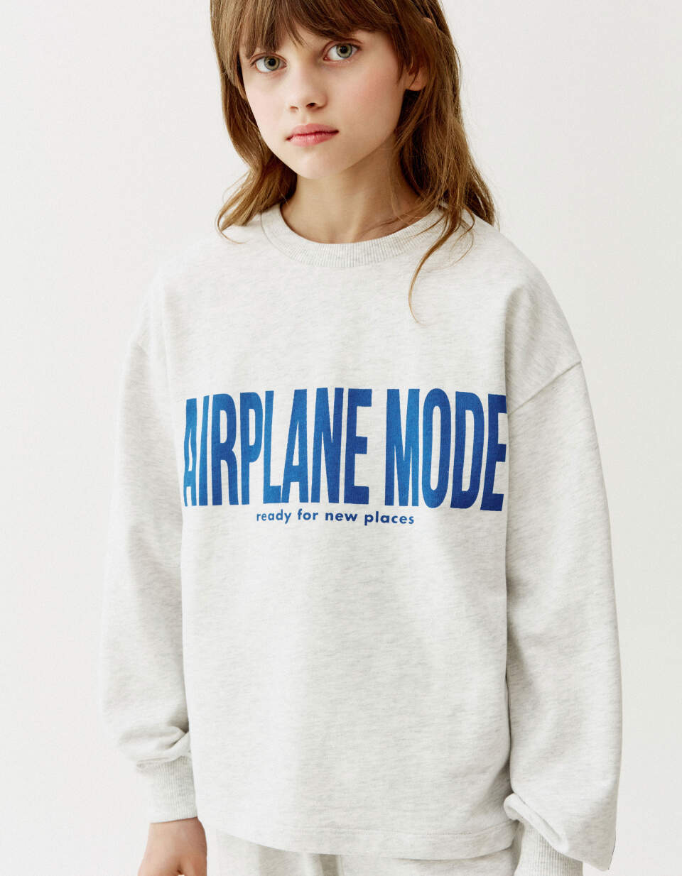 Свитшот оверсайз с принтом для девочек