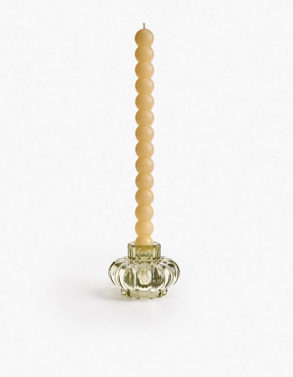 Фигурный подсвечник из стекла