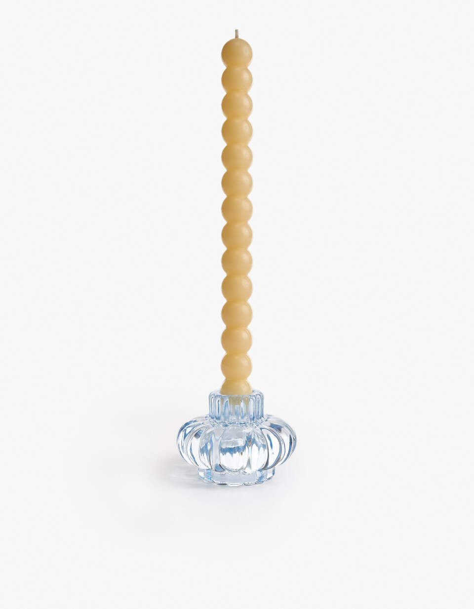 Фигурный подсвечник из стекла