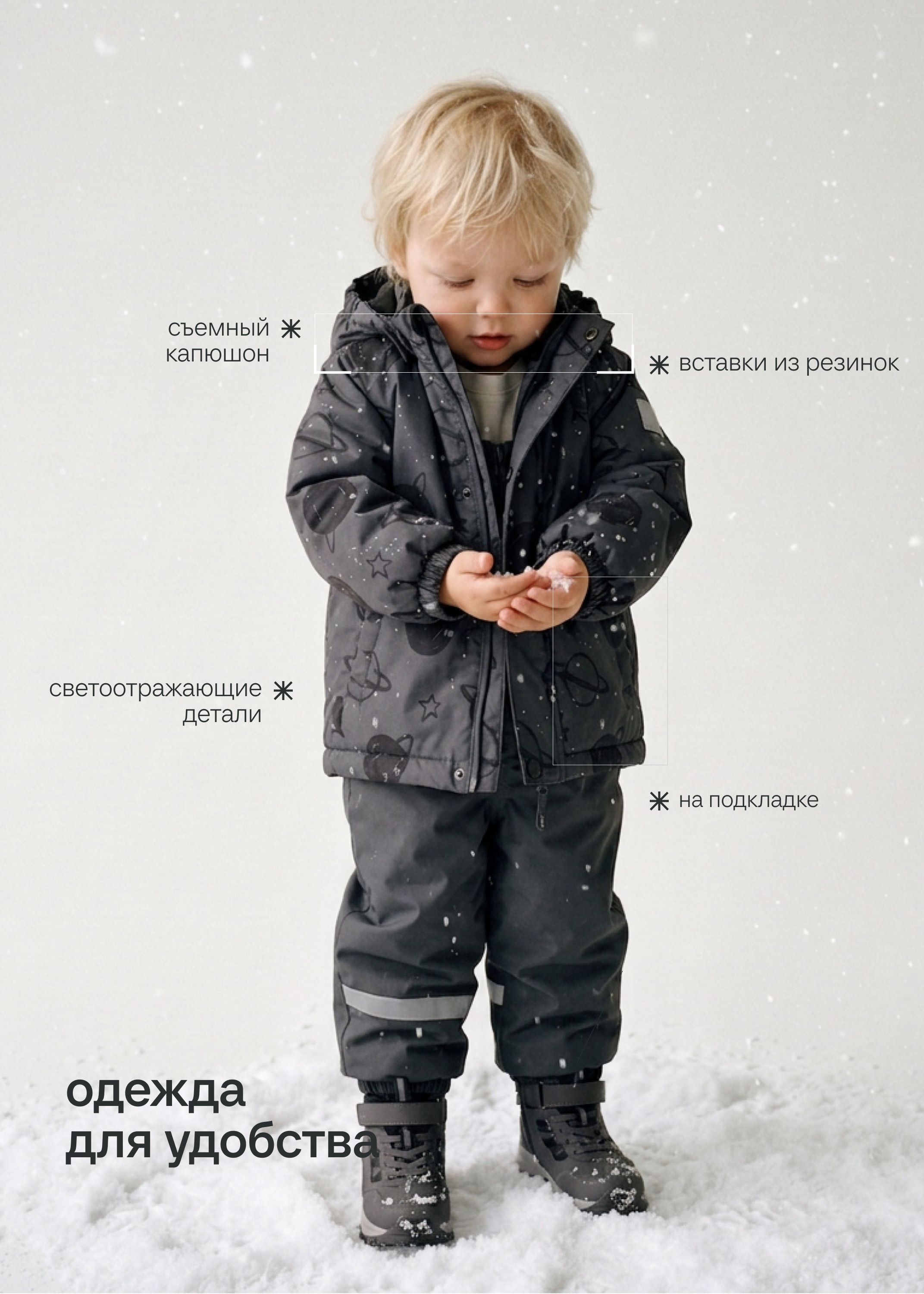 Куртка из технологичной мембранной ткани seladrytex® для малышей — фото 3