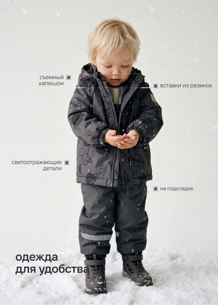 Куртка из технологичной мембранной ткани seladrytex® для малышей 
