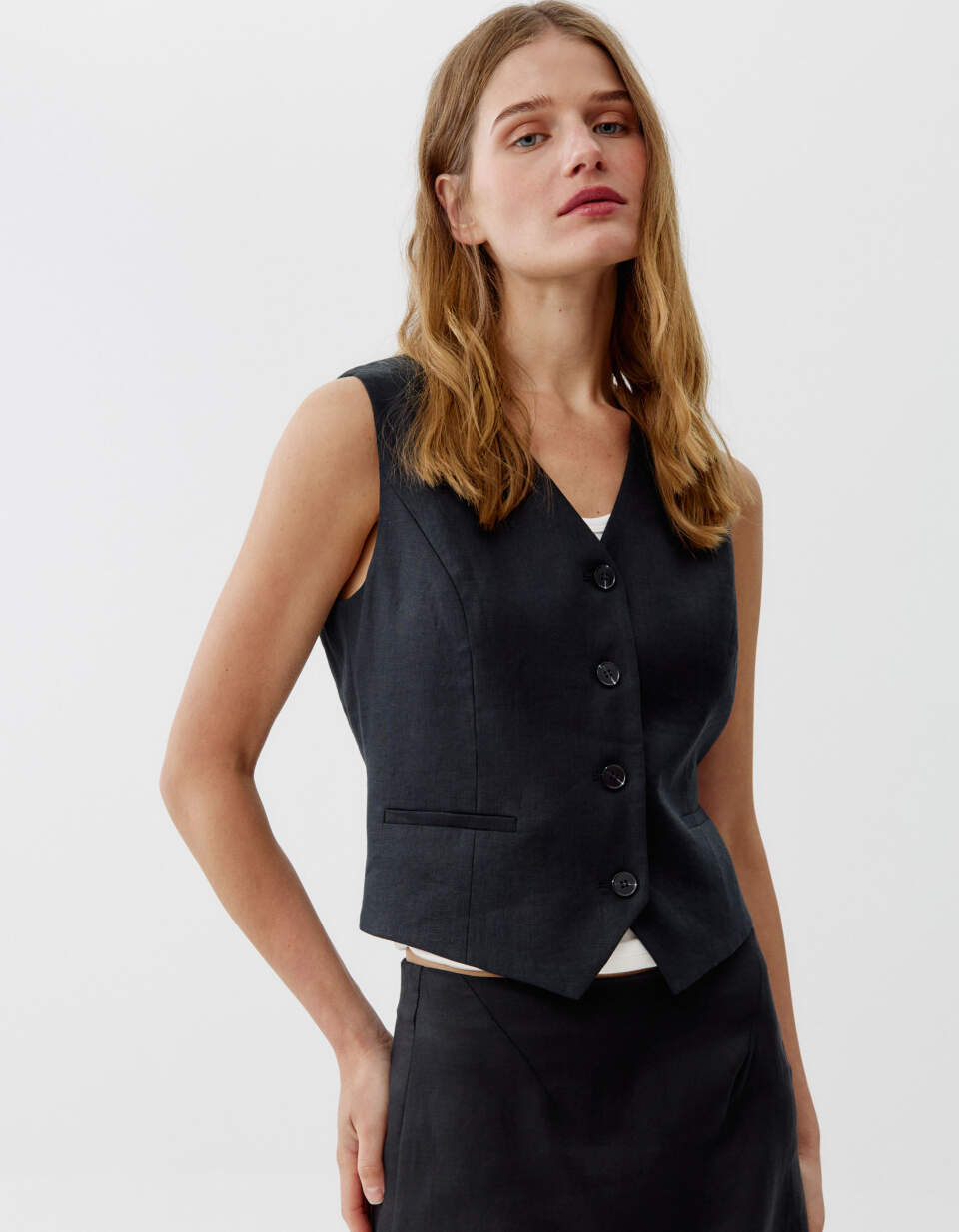 Классический жилет из льна премиум качества