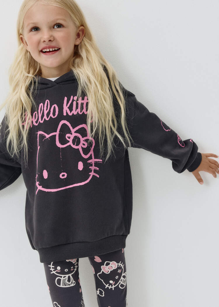Худи с принтом Hello Kitty для девочек 