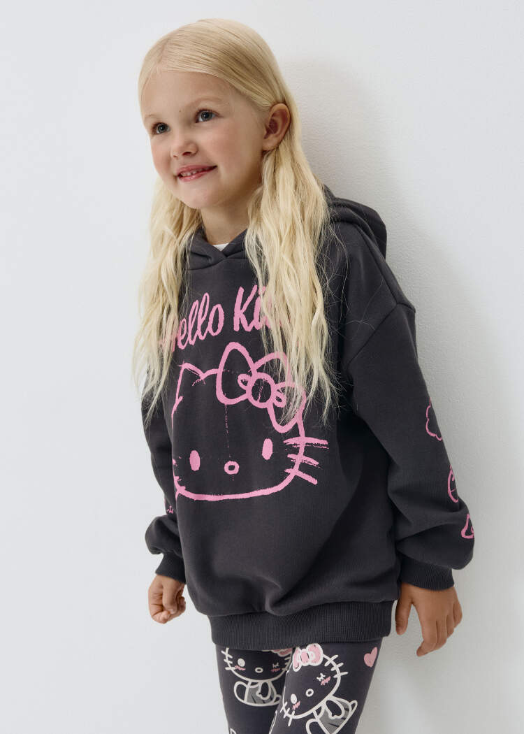 Худи с принтом Hello Kitty для девочек 