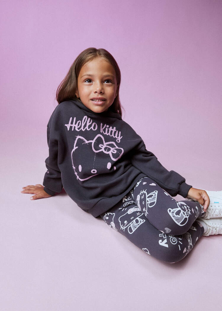 Худи с принтом Hello Kitty для девочек 