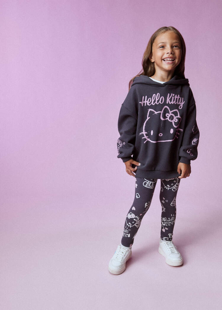 Худи с принтом Hello Kitty для девочек 