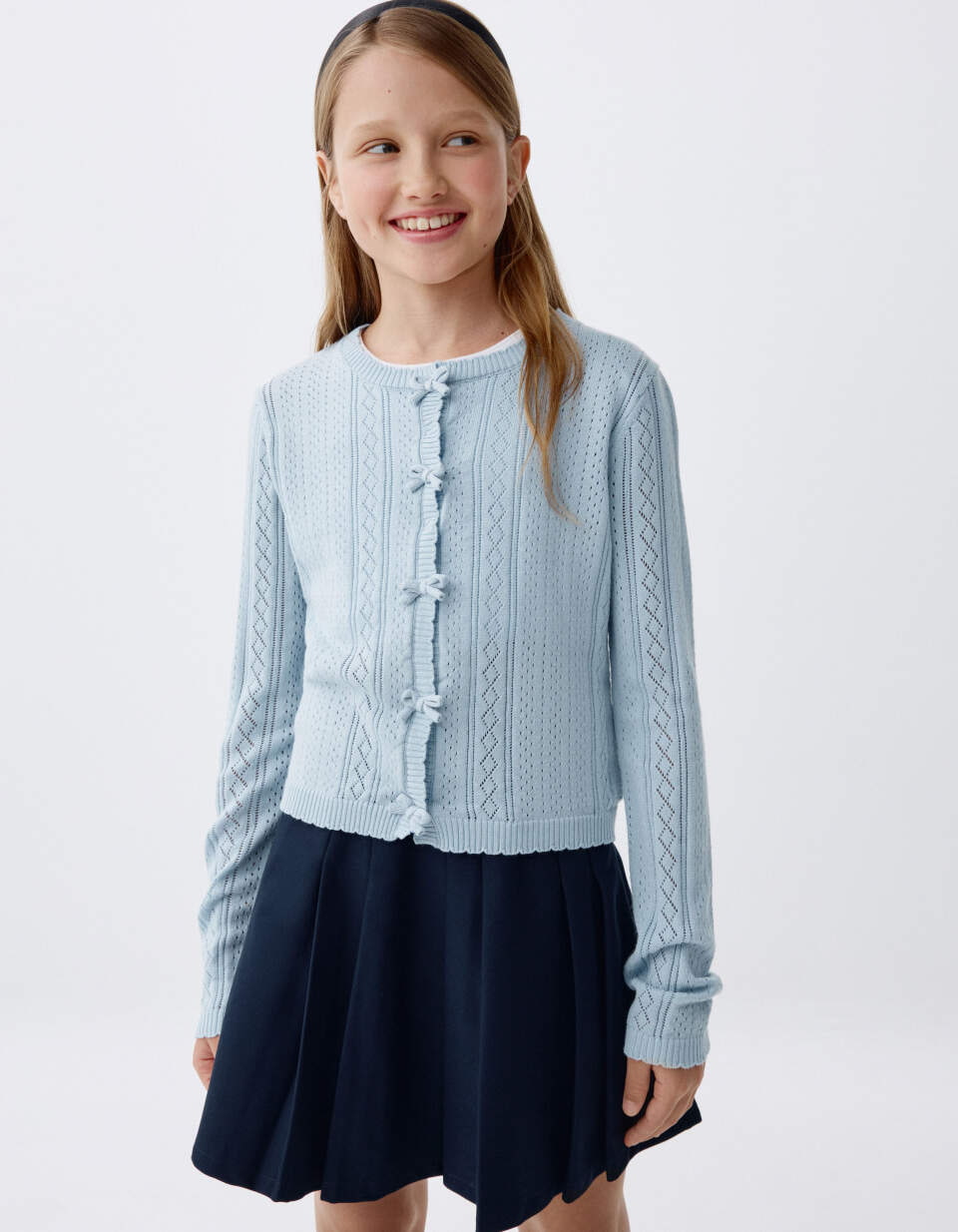 Кардиган с бантиками для девочек