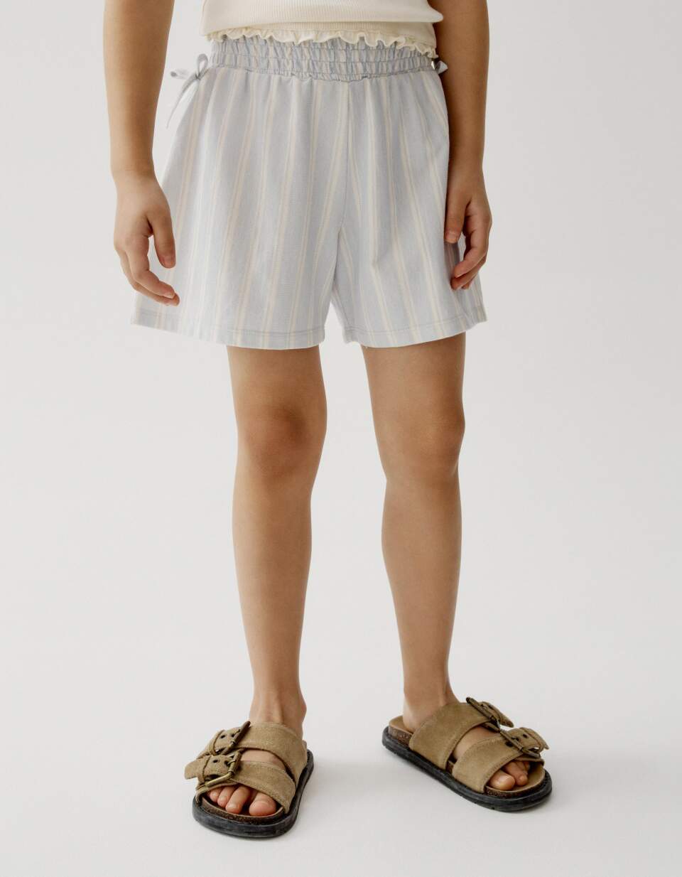 Шорты из хлопка в полоску для девочек