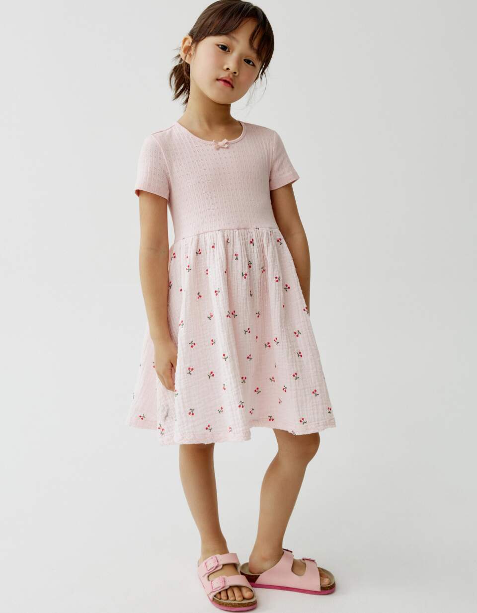 Комбинированное платье для девочек