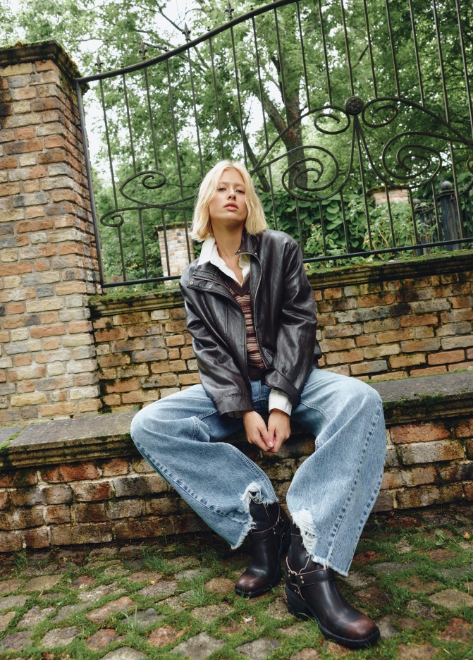 Ботинки чопперы из натуральной кожи