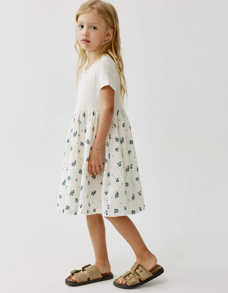 Комбинированное платье для девочек