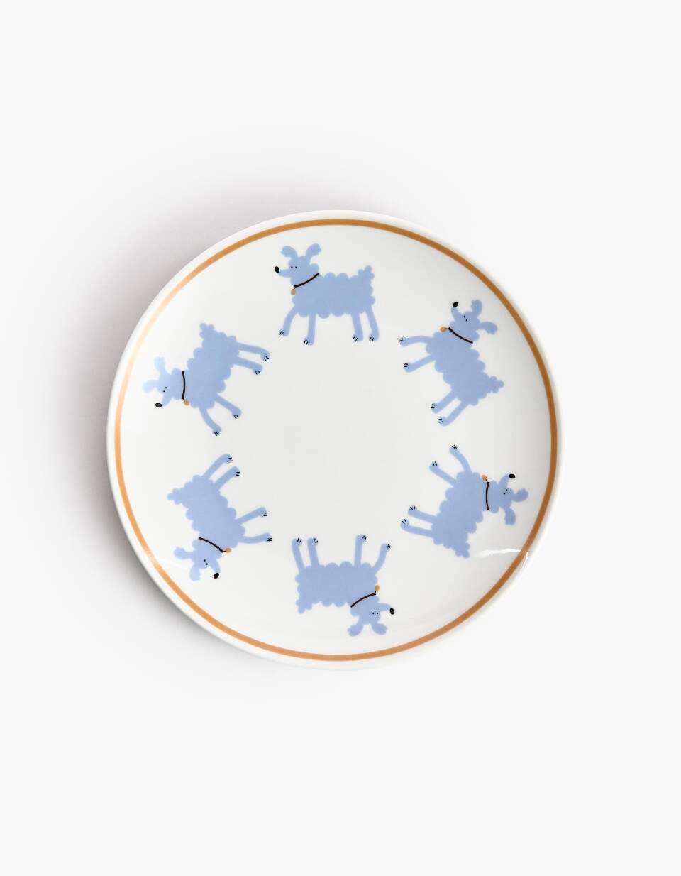 Детская десертная тарелка из фарфора с рисунком