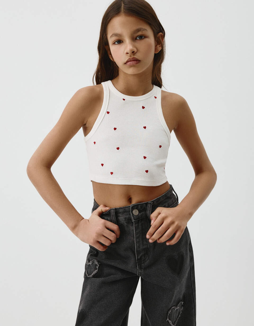 Топ с вышивкой для девочек