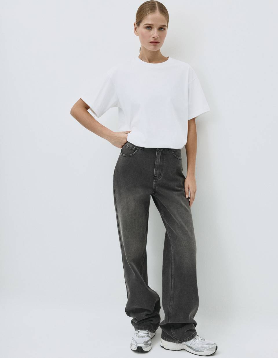 Утепленные джинсы Wide Leg